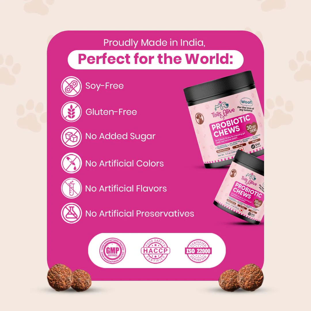 TailsAlive Probiotic Chicken Flavor Soft Chews Supplements for Dogs - Image 7