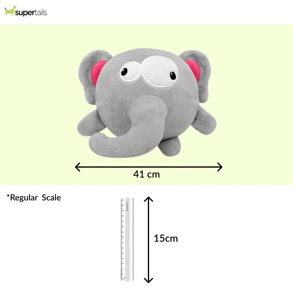 Talking Dog Club 3 in 1 Pop a Ele Bouncy Chew Toy for Dogs (Grey) - Image 2