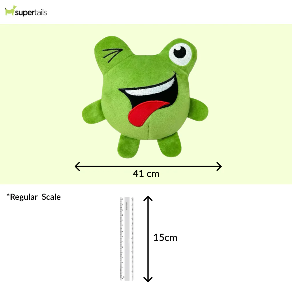Talking Dog Club 3 in 1 Pop a Frog Bouncy Chew Toy for Dogs (Green) - Image 2