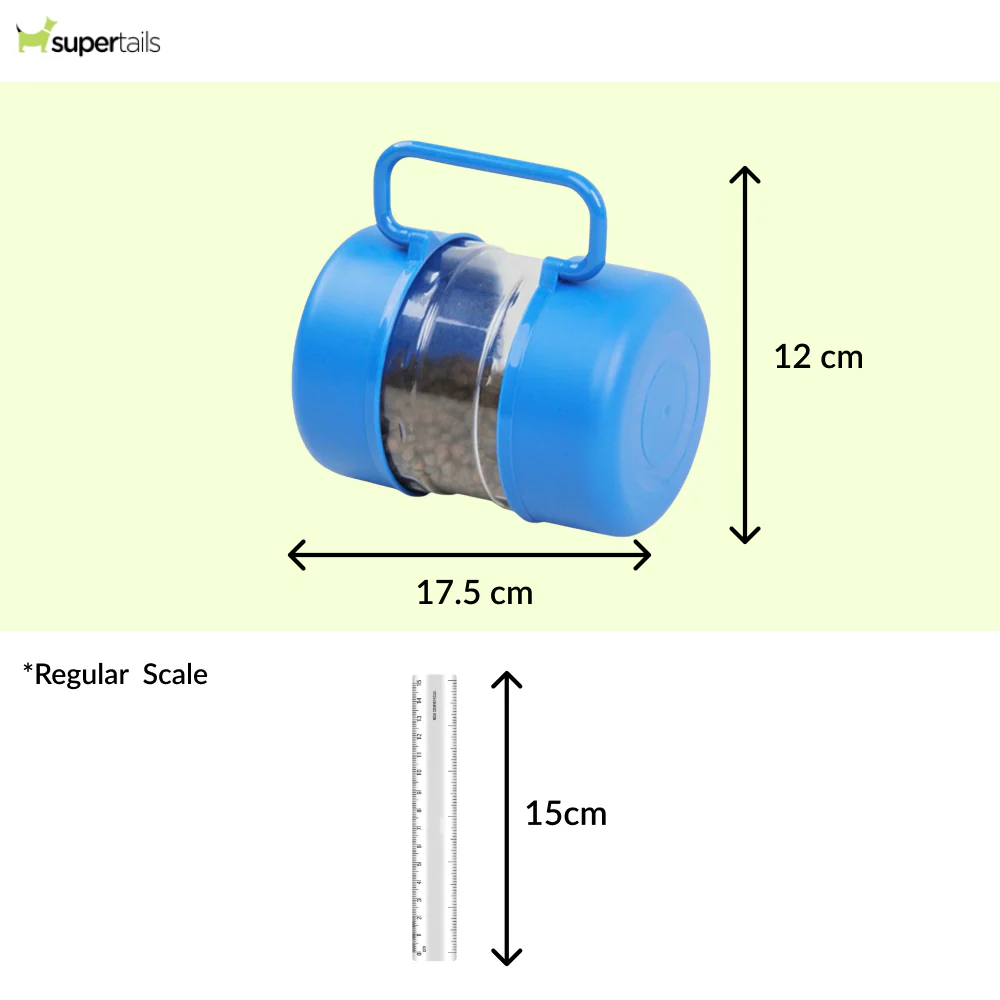 Talking Dog Club 3 in 1 Travel Bowl Set for Dogs and Cats (Blue) - Image 2