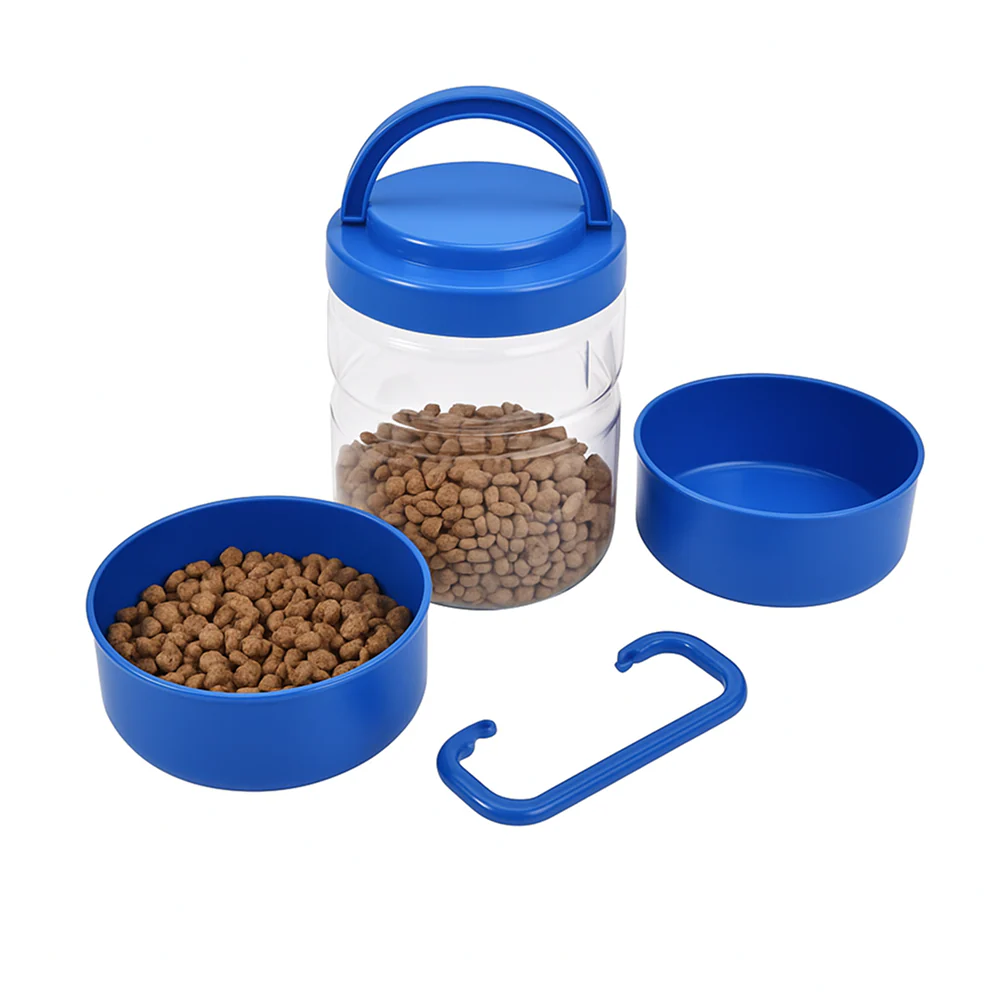 Talking Dog Club 3 in 1 Travel Bowl Set for Dogs and Cats (Blue) - Image 3