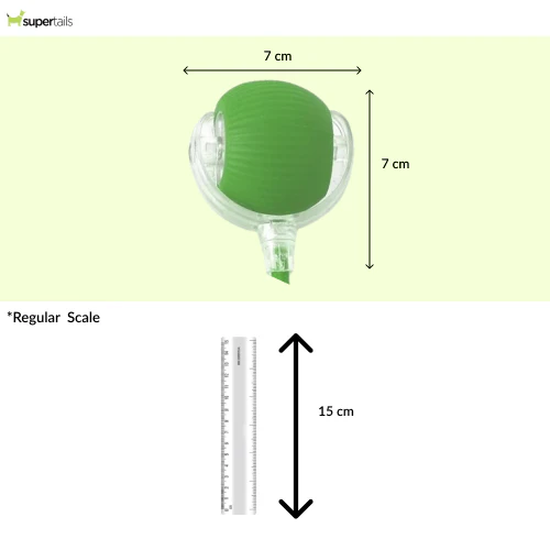 Talking Dog Club Automatic Rotating Interactive LED Ball for Cats, Kittens and Puppies (Green) - Image 2