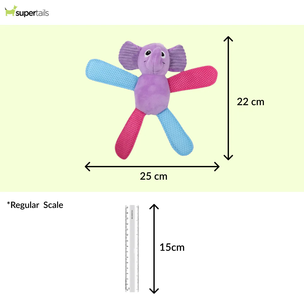 Talking Dog Club Baby Elephant Plush Toy for Dogs (Purple) - Image 2