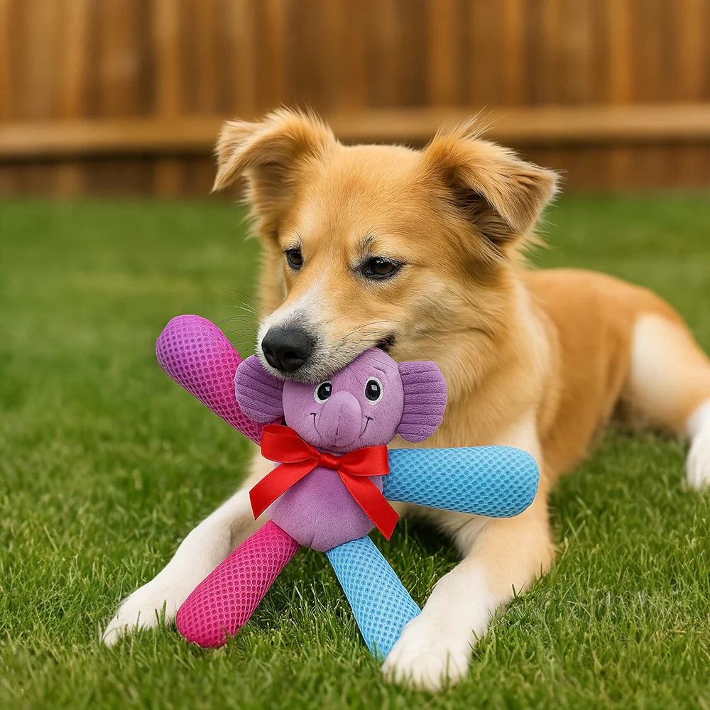 Talking Dog Club Baby Elephant Plush Toy for Dogs (Purple) - Image 7