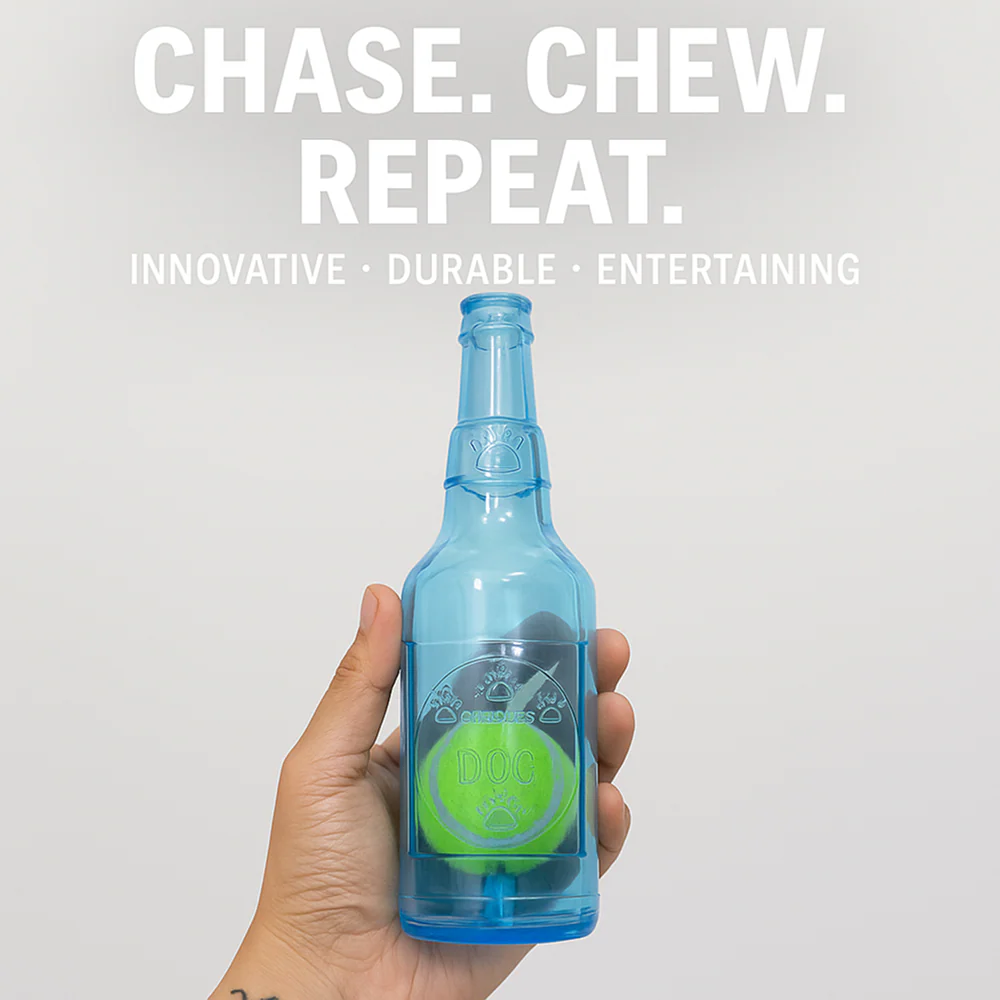Talking Dog Club Ball in Bottle Rubber Chew Toy for Dogs (Blue) - Image 10