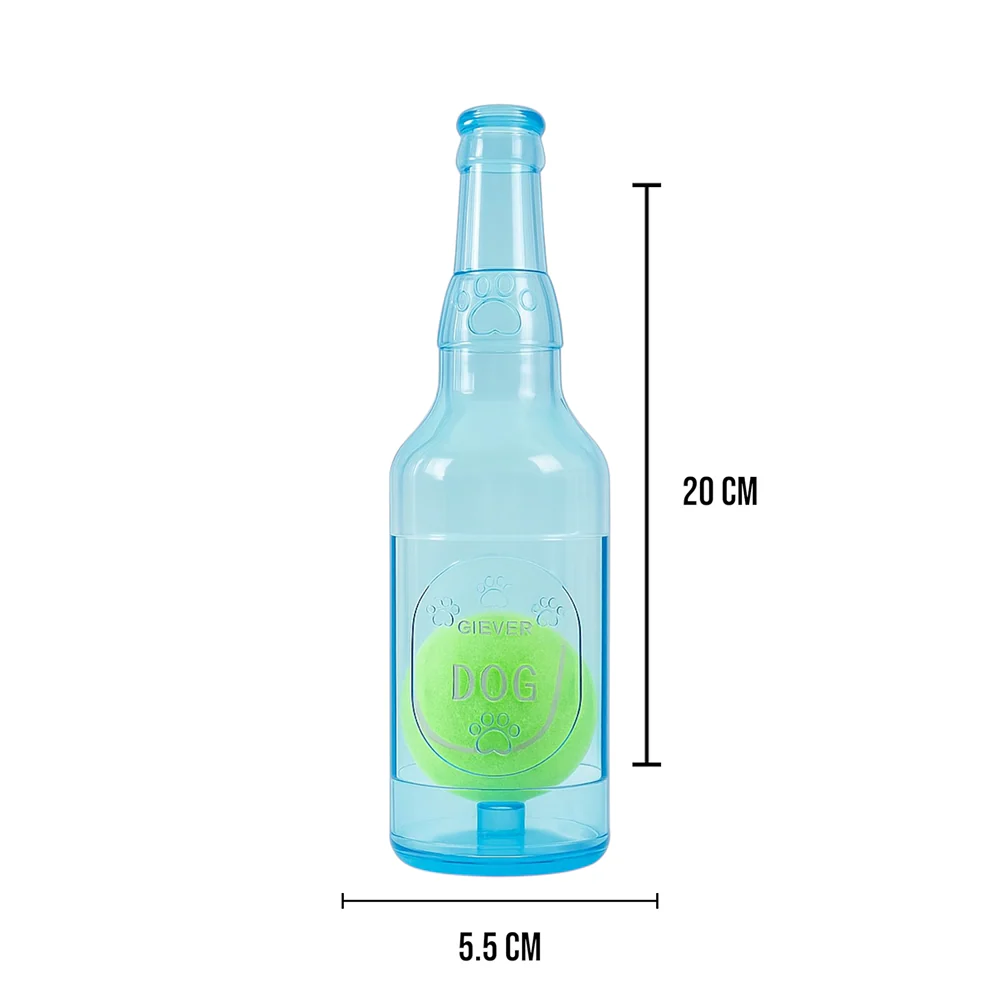 Talking Dog Club Ball in Bottle Rubber Chew Toy for Dogs (Blue) - Image 5