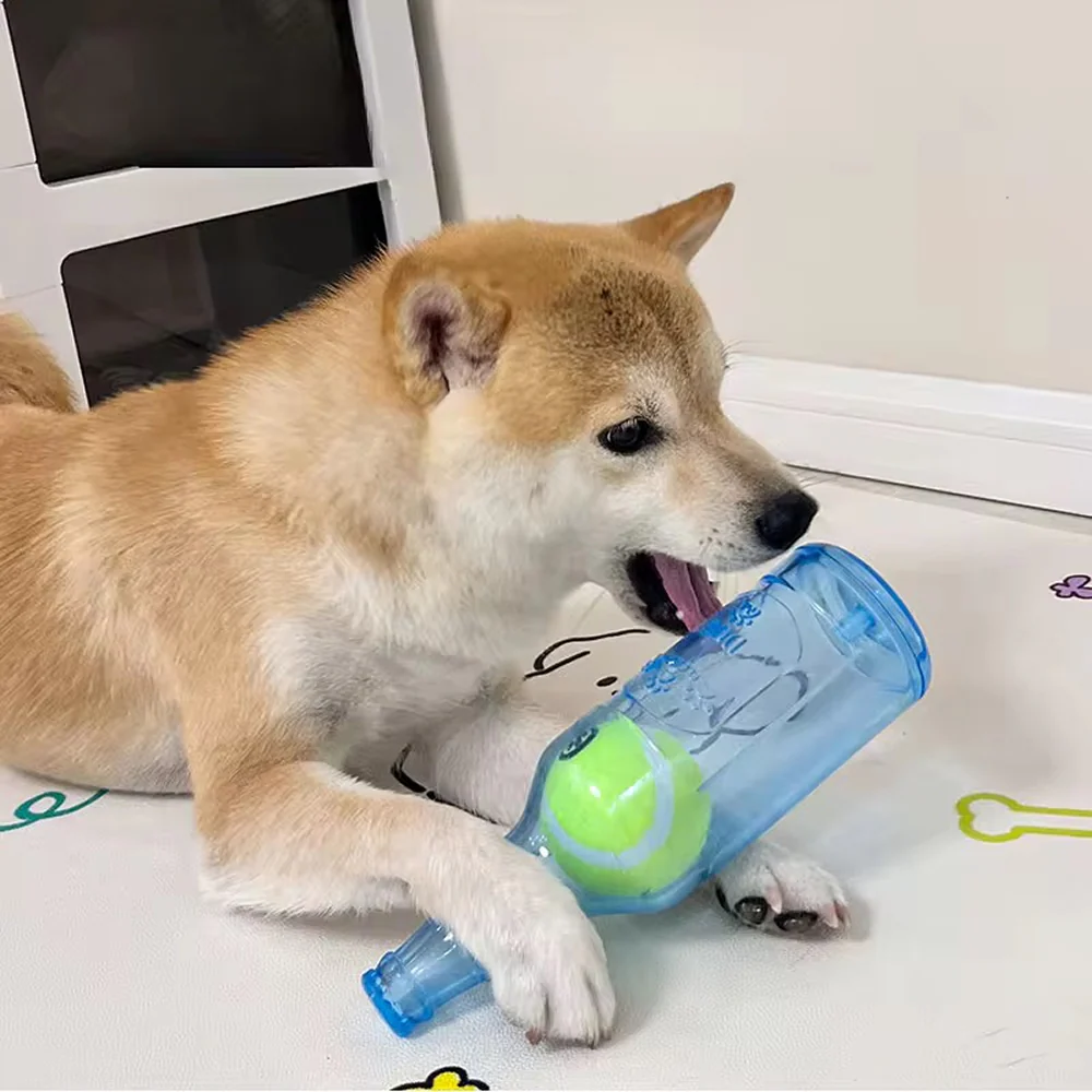 Talking Dog Club Ball in Bottle Rubber Chew Toy for Dogs (Blue) - Image 9