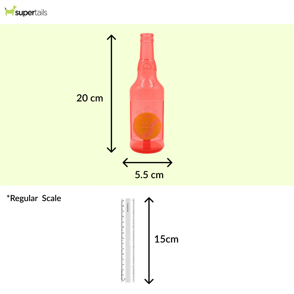 Talking Dog Club Ball in Bottle Rubber Chew Toy for Dogs (Red) - Image 2