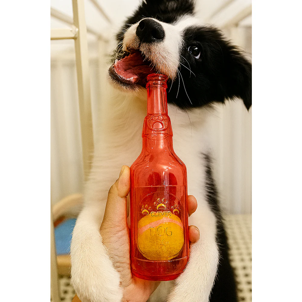 Talking Dog Club Ball in Bottle Rubber Chew Toy for Dogs (Red) - Image 6