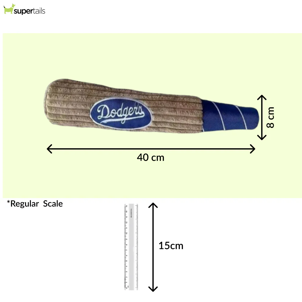 Talking Dog Club Baseball Bat Plush Toy for Dogs (Brown) - Image 2