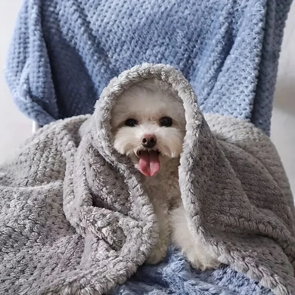 Talking Dog Club Blankies Warm Blankets for Dogs and Cats (Grey) - Image 3