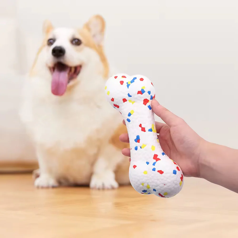 Talking Dog Club Bloom Bone Heavy Chew Toy for Dogs (White) - Image 3