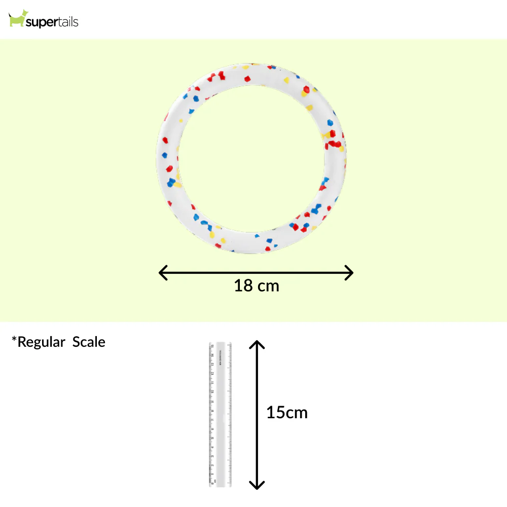 Talking Dog Club Bloom Ring Indestructible Heavy Chew Toy for Dogs (White) - Image 2