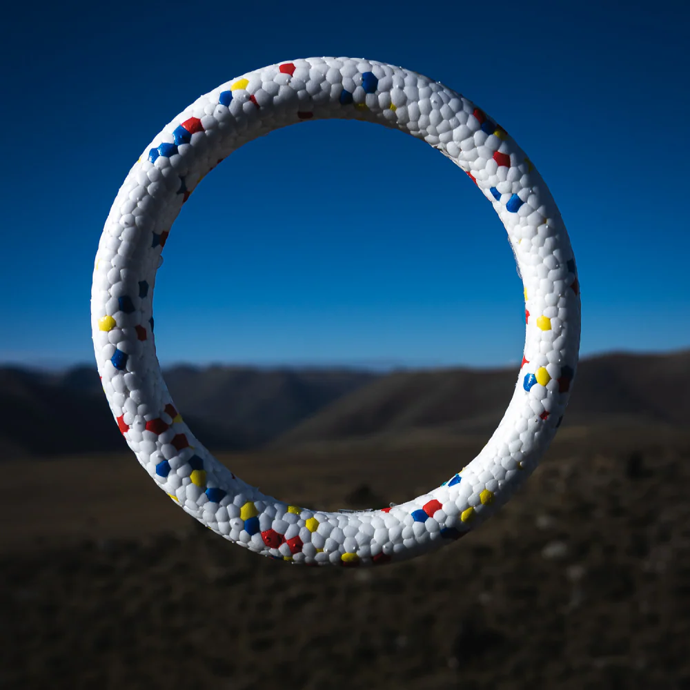 Talking Dog Club Bloom Ring Indestructible Heavy Chew Toy for Dogs (White) - Image 5