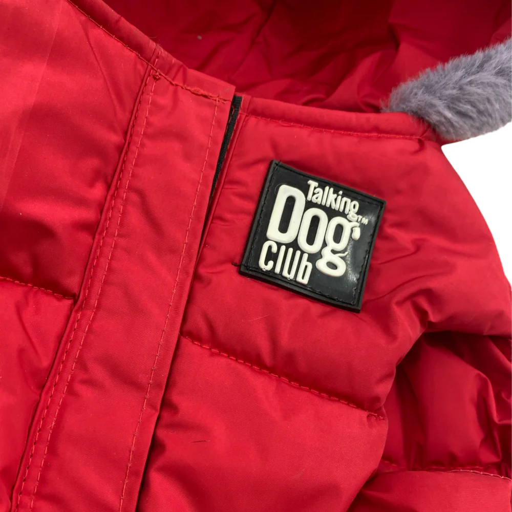 Talking Dog Club Bomber Jacks Hoodies for Dogs (Red) - Image 6