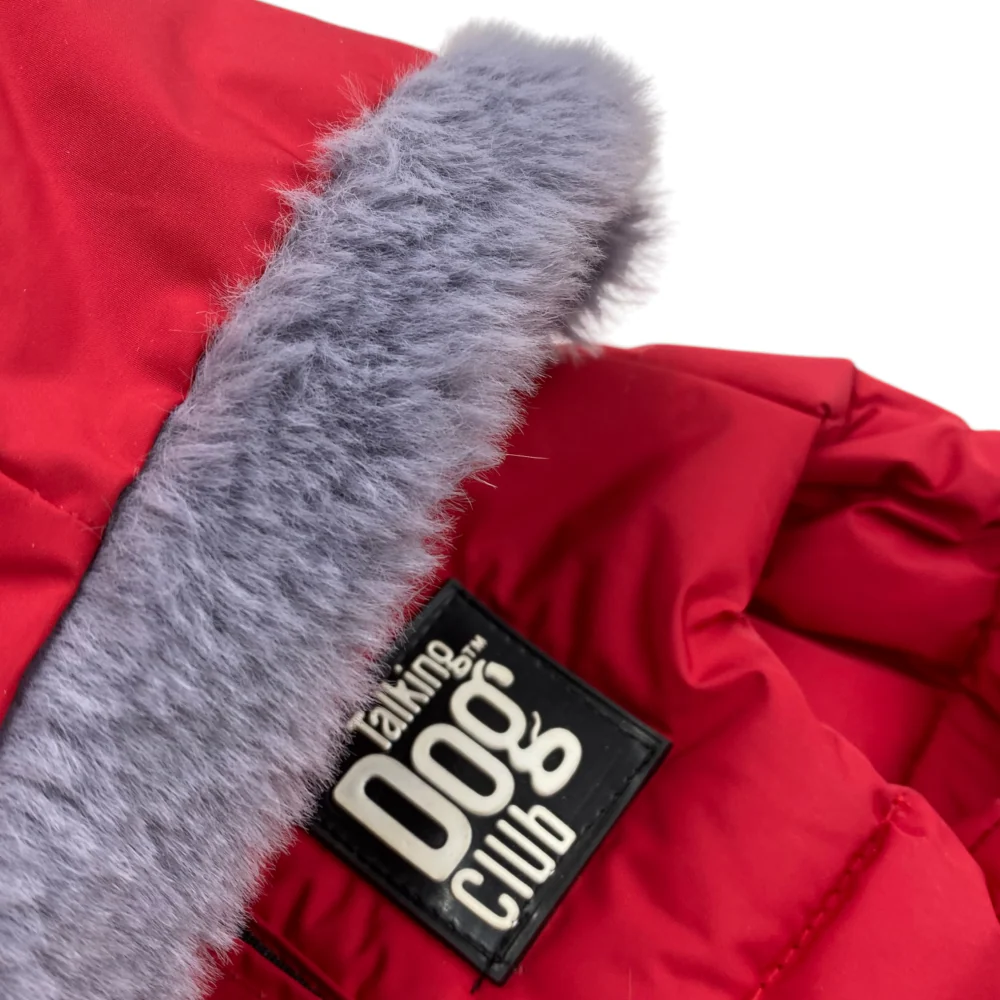 Talking Dog Club Bomber Jacks Hoodies for Dogs (Red) - Image 8