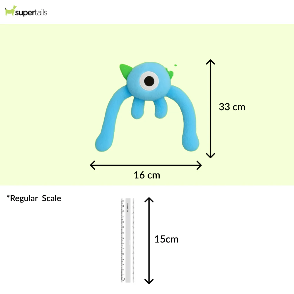 Talking Dog Club Bouncing Monster Tug Toy for Dogs (Blue) - Image 2