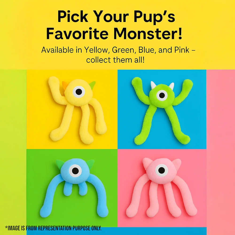 Talking Dog Club Bouncing Monster Tug Toy for Dogs (Blue) - Image 6