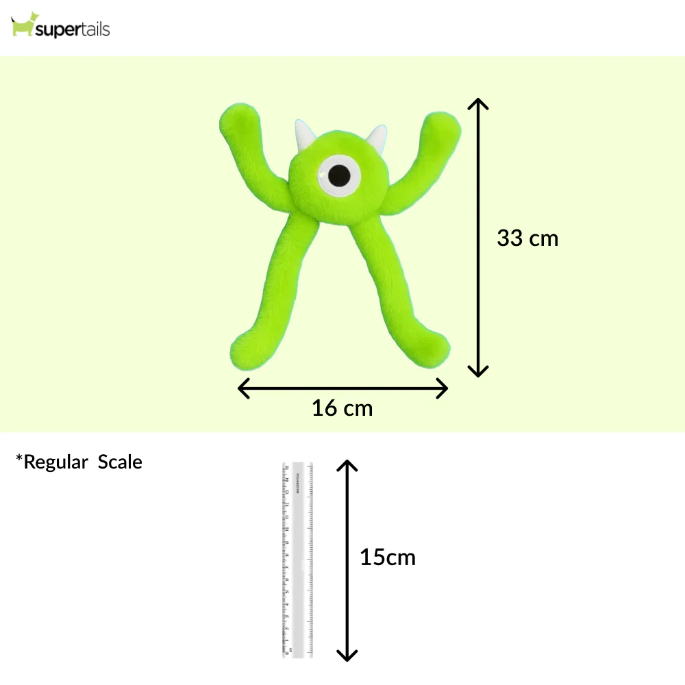 Talking Dog Club Bouncing Monster Tug Toy for Dogs (Green) - Image 2