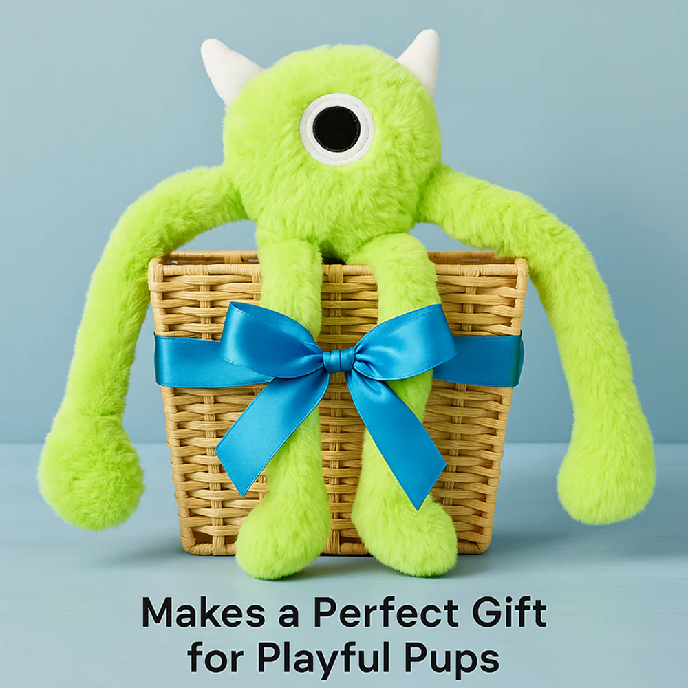 Talking Dog Club Bouncing Monster Tug Toy for Dogs (Green) - Image 3