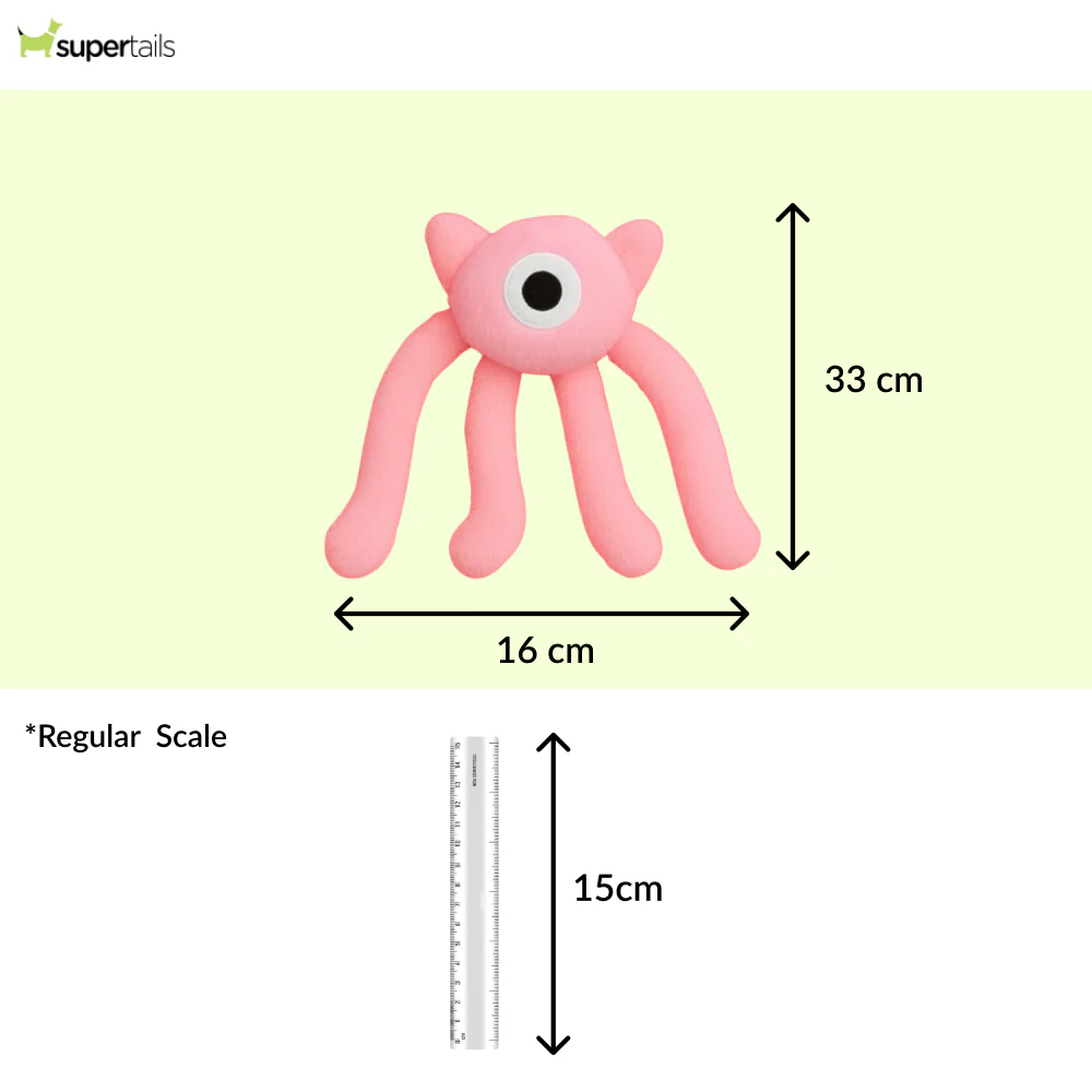 Talking Dog Club Bouncing Monster Tug Toy for Dogs (Pink) - Image 2