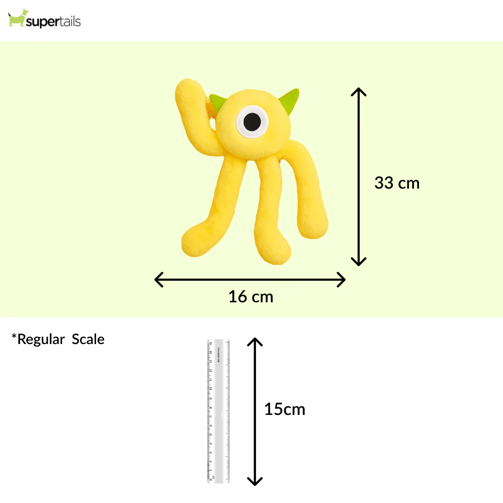 Talking Dog Club Bouncing Monster Tug Toy for Dogs (Yellow) - Image 2