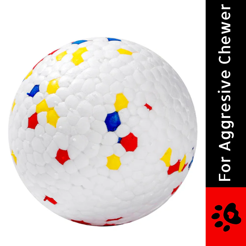 Talking Dog Club Bloom Ball Indestructible Heavy Chew Toy for Dogs (White) - Image 3