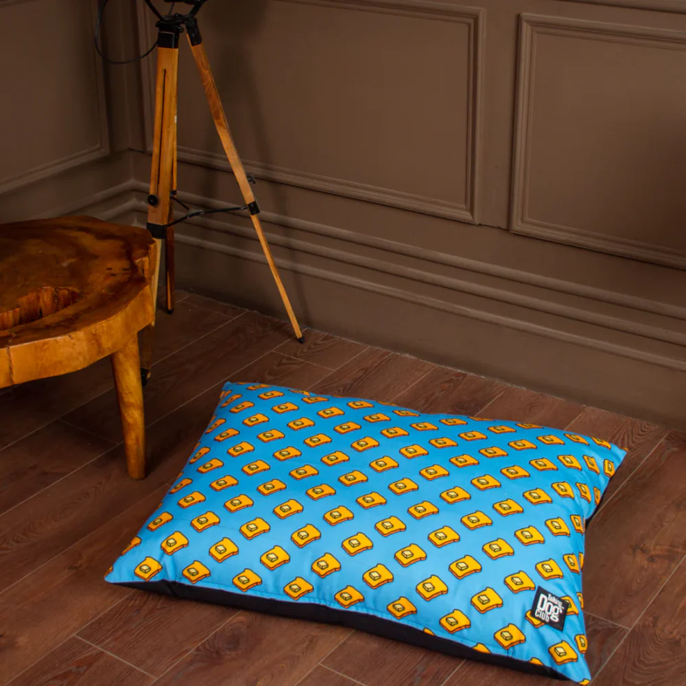 Talking Dog Club Butter My Bread Pillow Bed for Dogs and Cats (Sky Blue) - Image 2