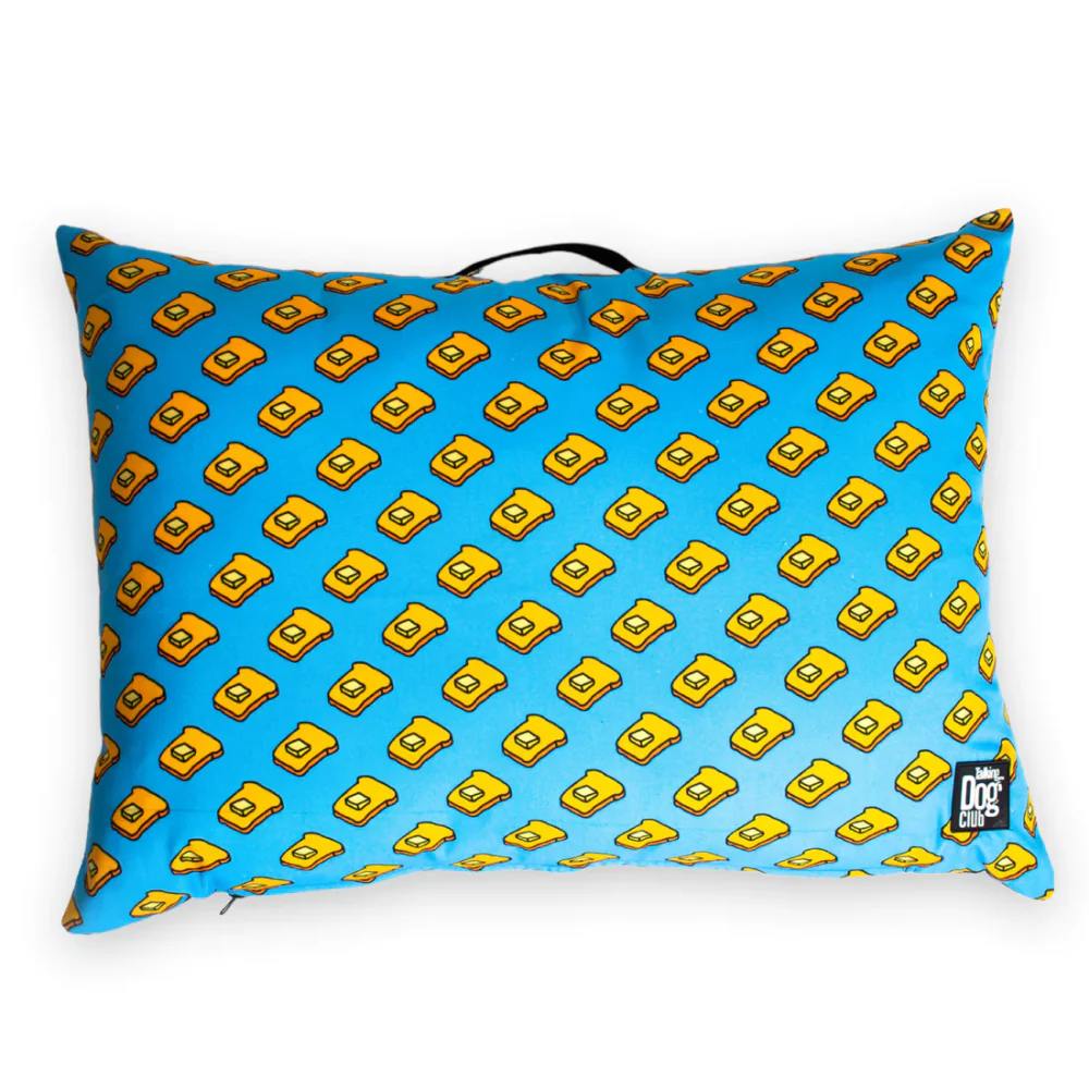Talking Dog Club Butter My Bread Pillow Bed for Dogs and Cats (Sky Blue) - Image 3