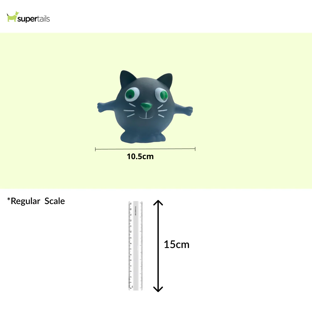 Talking Dog Club Cat Bouncy Ball Toy for Dogs (Black) - Image 2