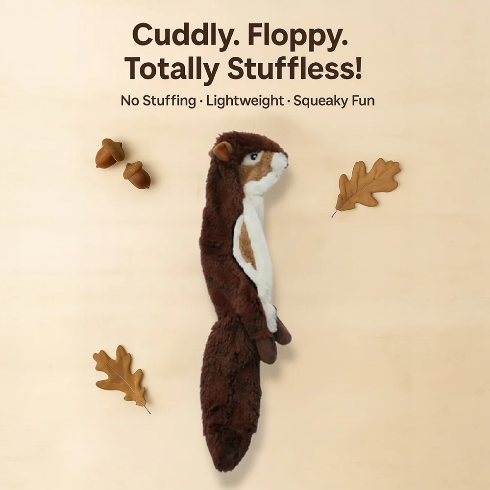 Talking Dog Club Chipmunk Stuffless Plush Toy for Dogs (Brown) - Image 6