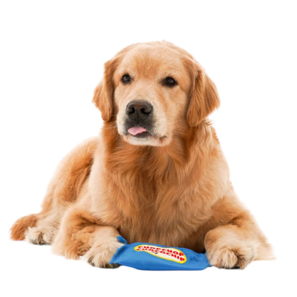 Talking Dog Club Chocolate Chip Cookie Interactive Plush Toy for Dogs (Blue) - Image 4