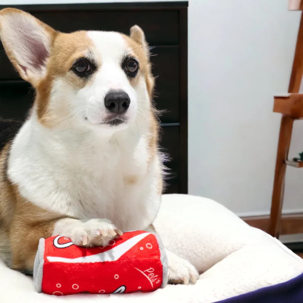 Talking Dog Club Cola Pup Can Plush Toy for Dogs (Red) - Image 6