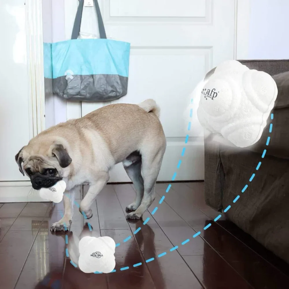 Talking Dog Club Crazy Bounce Meta Ball Toy for Dogs (White) - Image 6