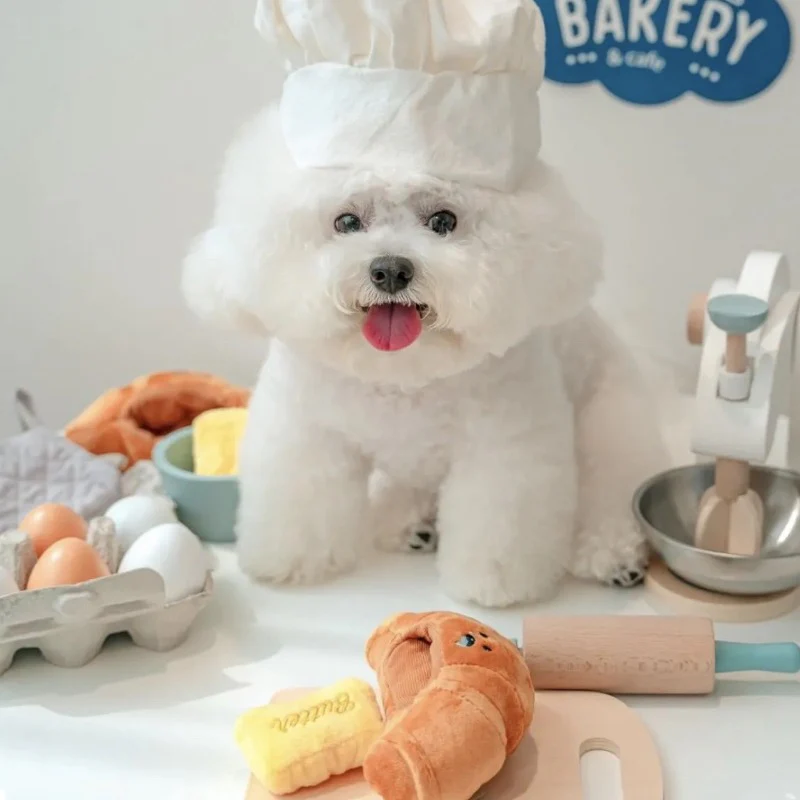 Talking Dog Club Crusty Croissant Interactive Plush Toy for Dogs (Brown) - Image 3