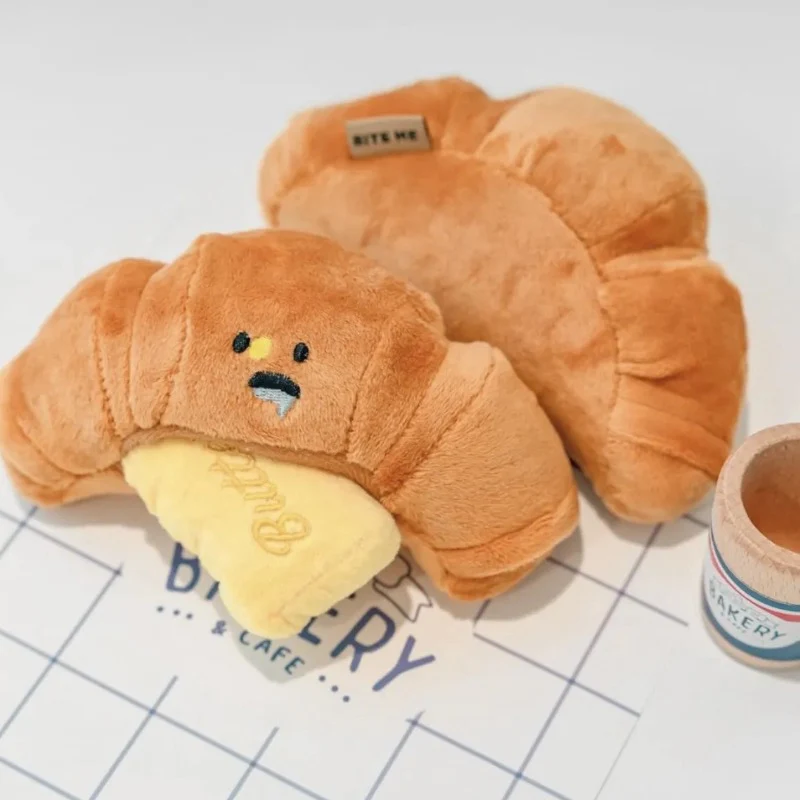 Talking Dog Club Crusty Croissant Interactive Plush Toy for Dogs (Brown) - Image 4