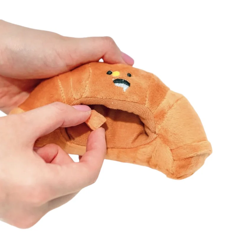 Talking Dog Club Crusty Croissant Interactive Plush Toy for Dogs (Brown) - Image 7