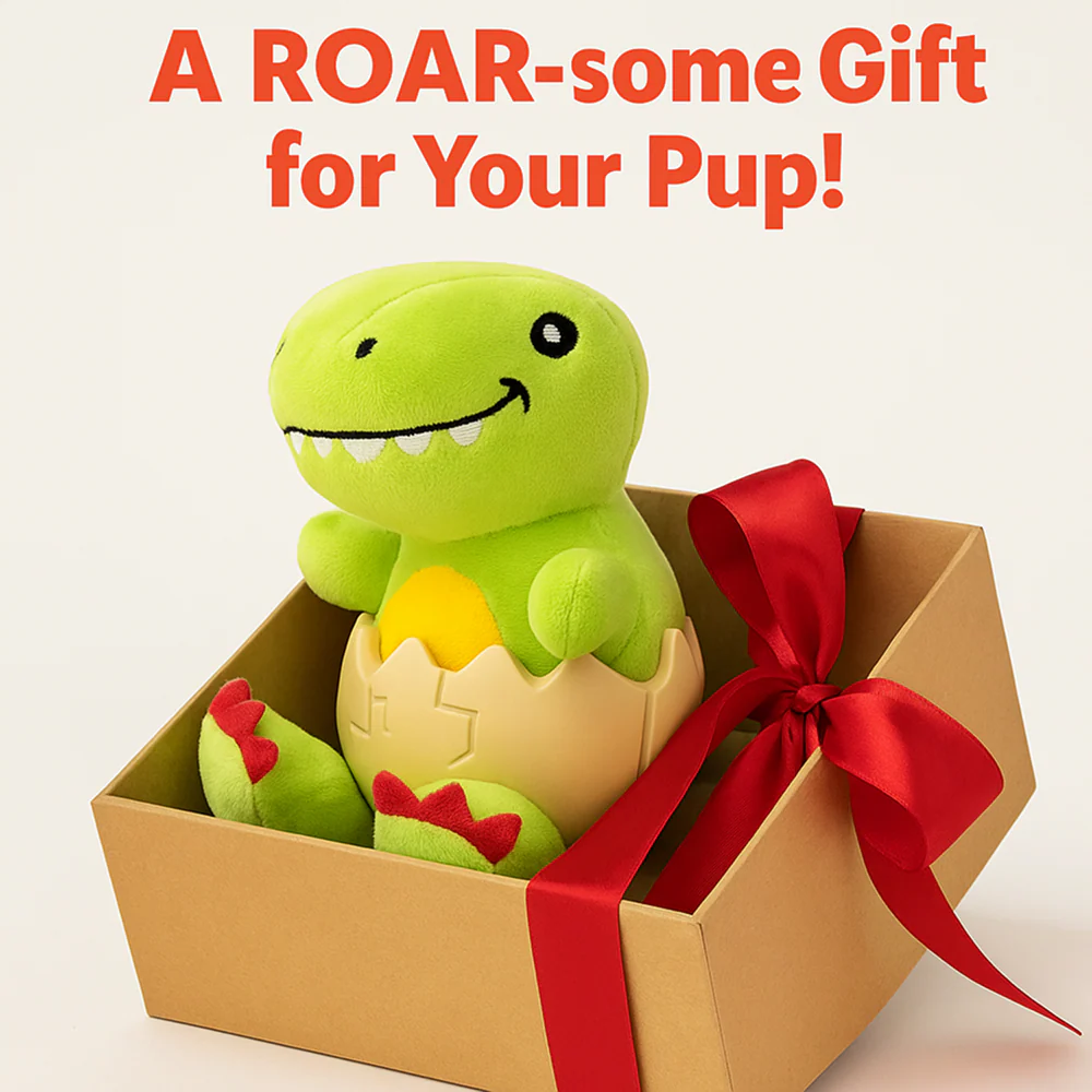 Talking Dog Club Dino in a Shell Plush Toy for Dogs (Green) - Image 6