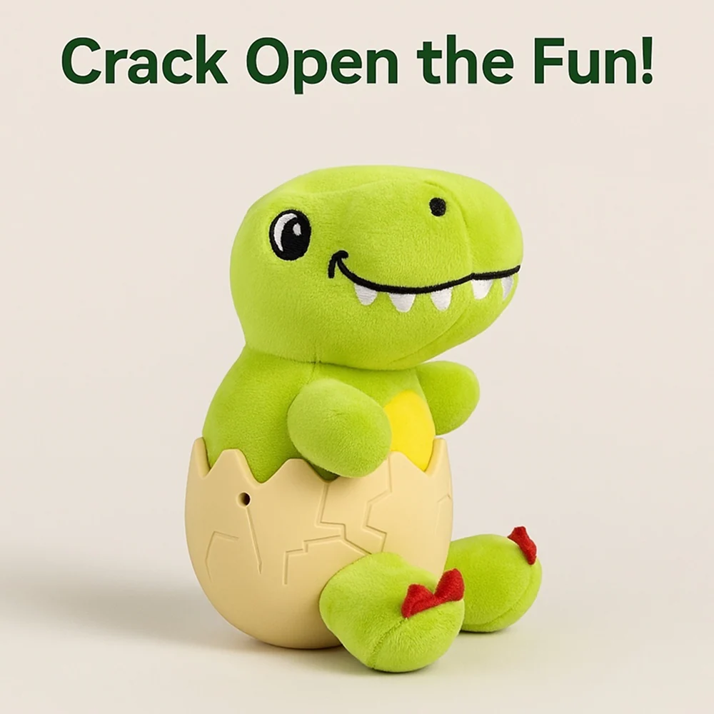 Talking Dog Club Dino in a Shell Plush Toy for Dogs (Green) - Image 7