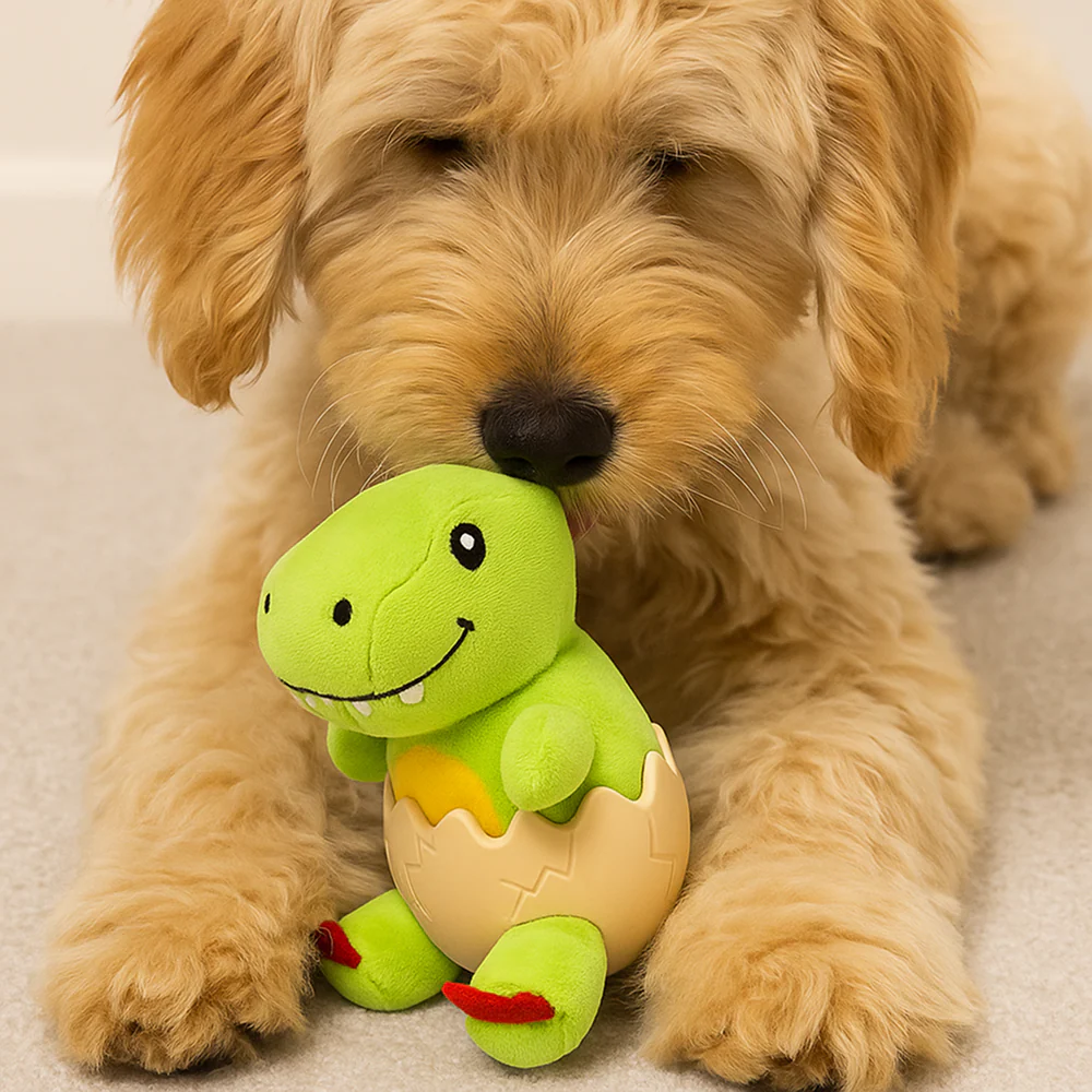 Talking Dog Club Dino in a Shell Plush Toy for Dogs (Green) - Image 8
