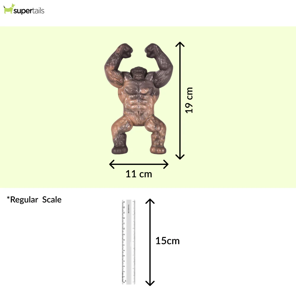 Talking Dog Club Gorilla Nylon Bone Heavy Chew Toy for Dogs (Brown) - Image 2