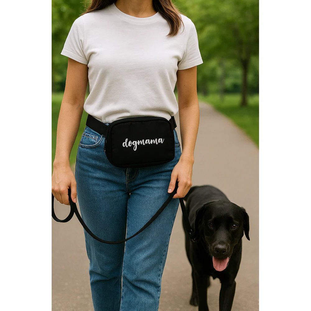 Talking Dog Club Dog Mama Waist Pouch Carry All Tote Bag for Women (Black) - Image 2