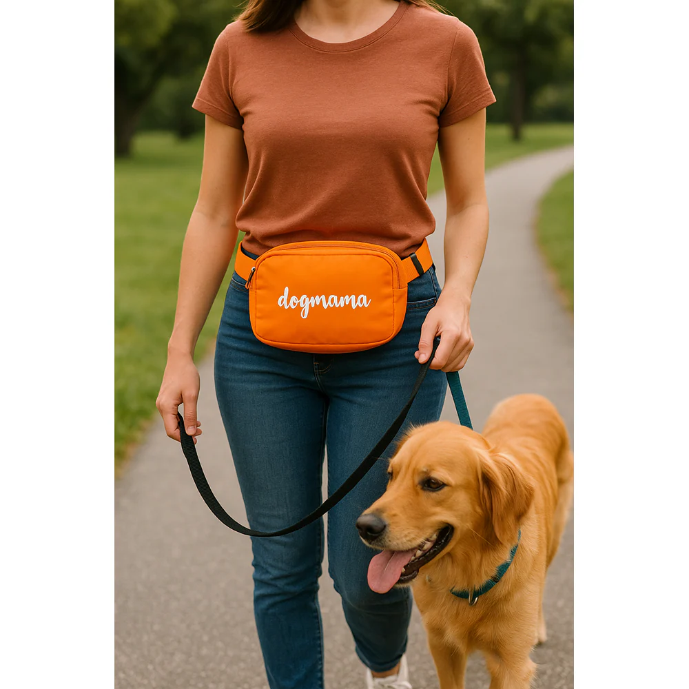 Talking Dog Club Dog Mama Waist Pouch Carry All Tote Bag for Women (Orange) - Image 2