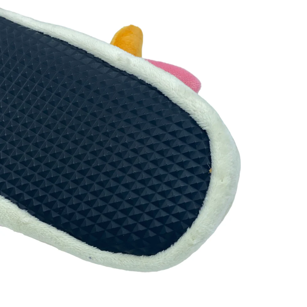 Talking Dog Club Doggie Cow Slipper Squeaky Plush Toy for Dogs (White) - Image 4
