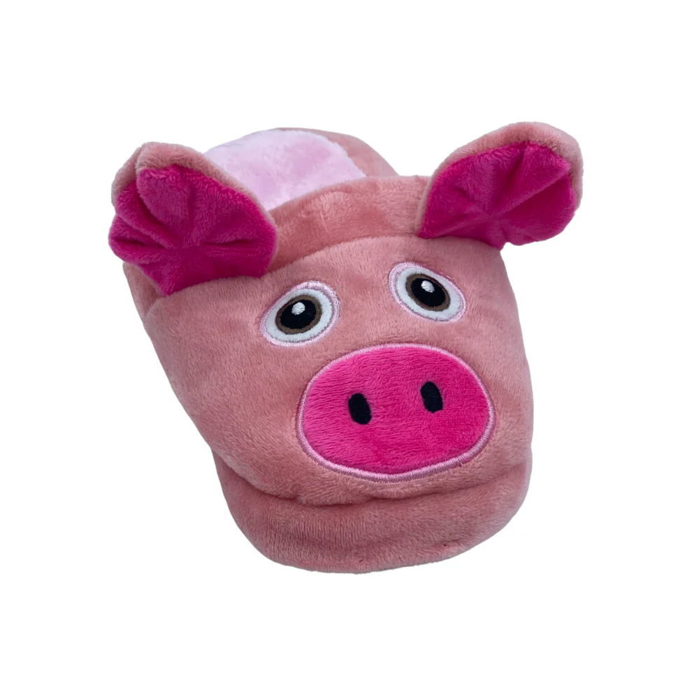 Talking Dog Club Doggie Pig Slipper Squeaky Plush Toy for Dogs (Pink) - Image 4