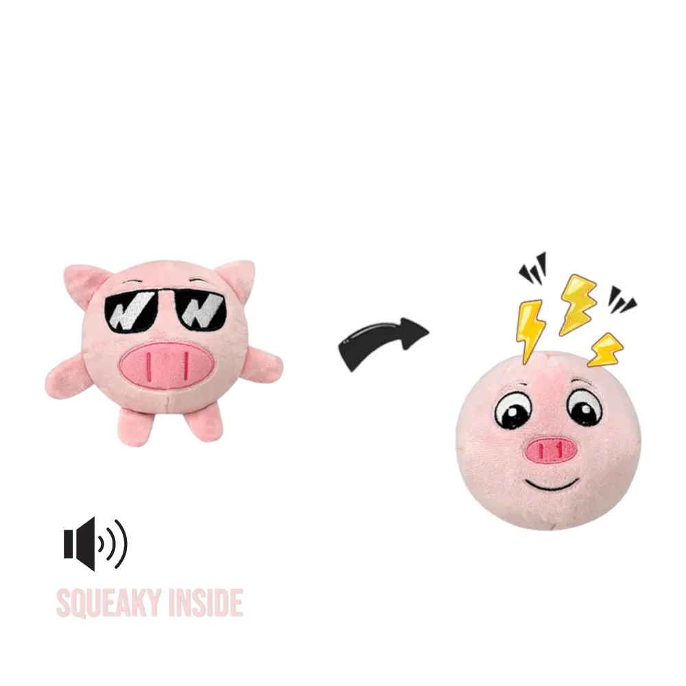 Talking Dog Club Pop A Pig Bouncy Plush Toy for Dogs (Pink) - Image 5
