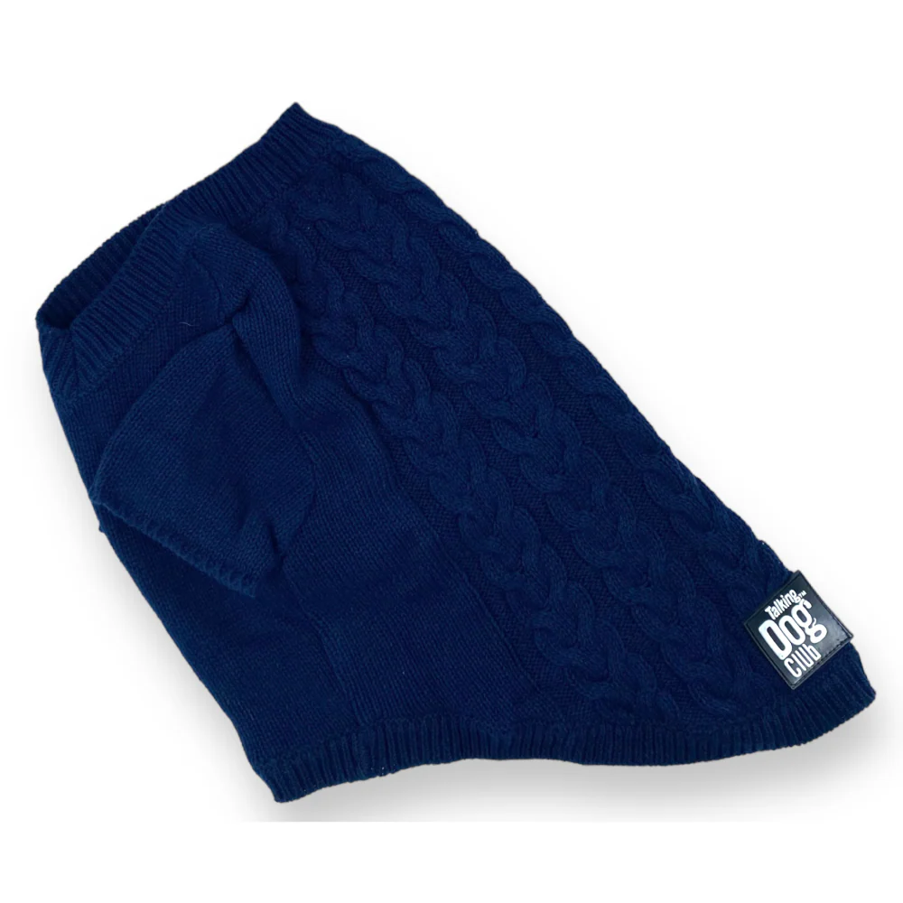 Talking Dog Club Doggy Jumper Sweater for Dogs and Cats (Navy Blue) - Image 6