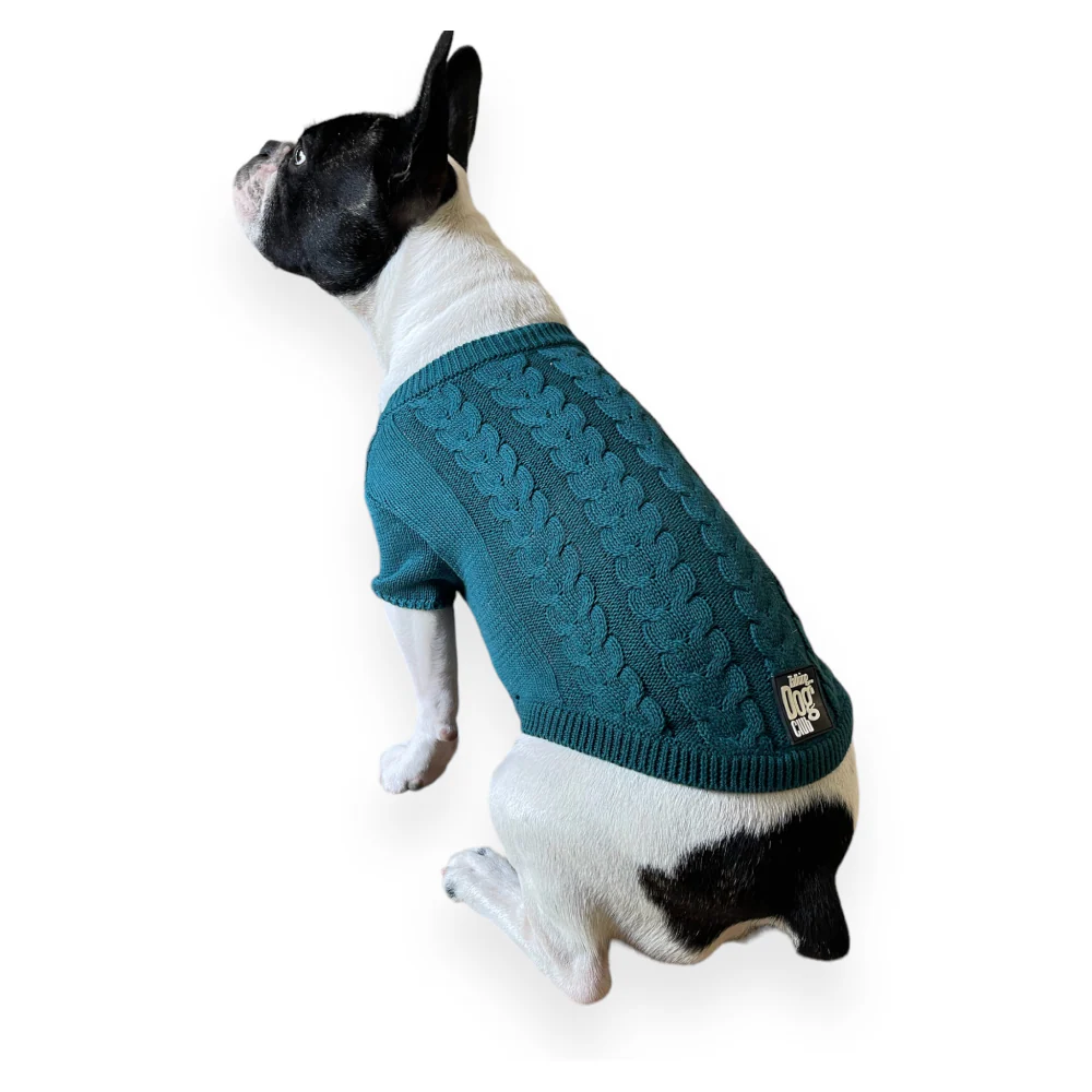 Talking Dog Club Doggy Jumper Sweater for Dogs and Cats (Dark Green) - Image 2