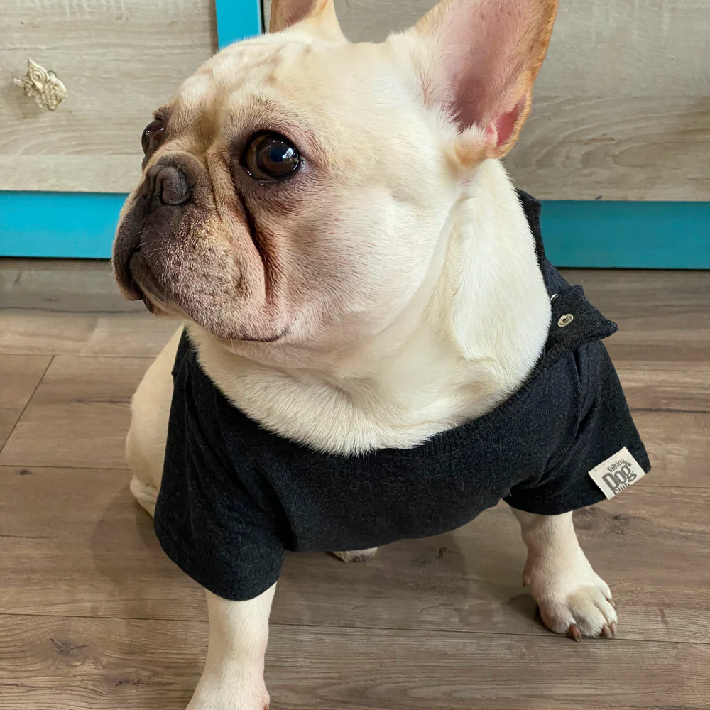 Talking Dog Club Doggy Warmer Solid Sweatshirt for Dogs (Charcoal) - Image 5
