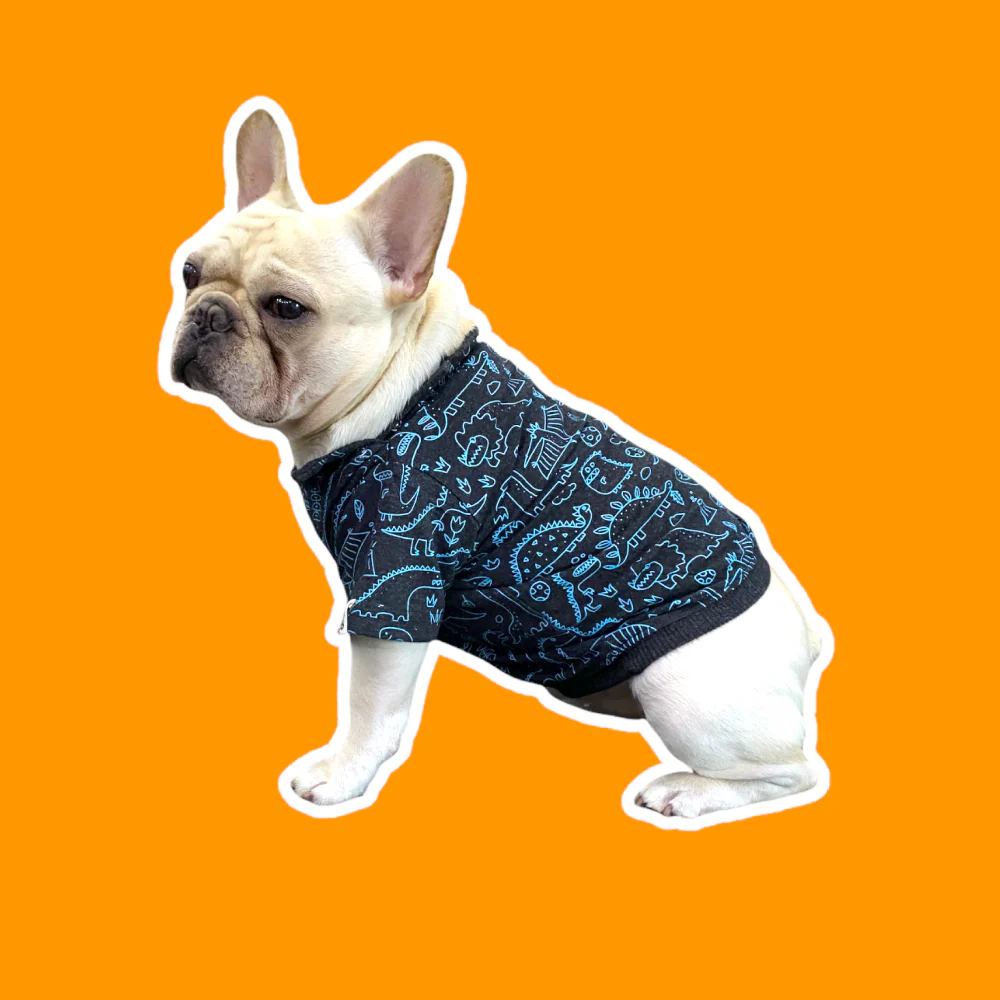 Talking Dog Club Doggy Warmer Dino Sweatshirt for Dogs (Charcoal) - Image 4